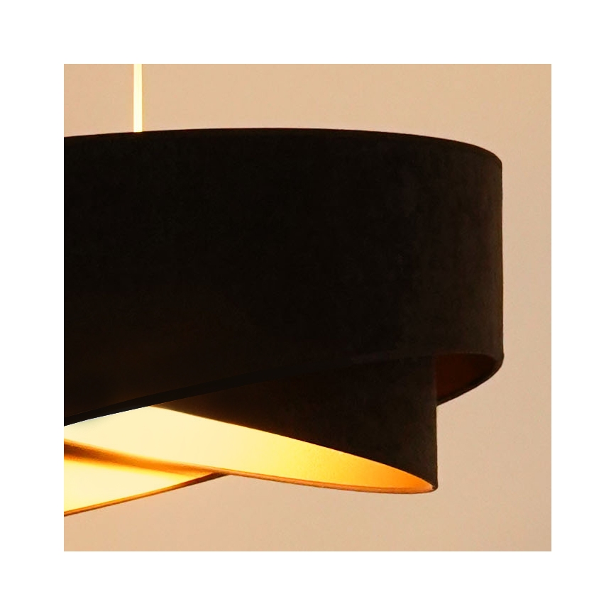 Brilagi - LED luster na sajli LYRA 1xE27/15W/230V tamno braon/zlatna