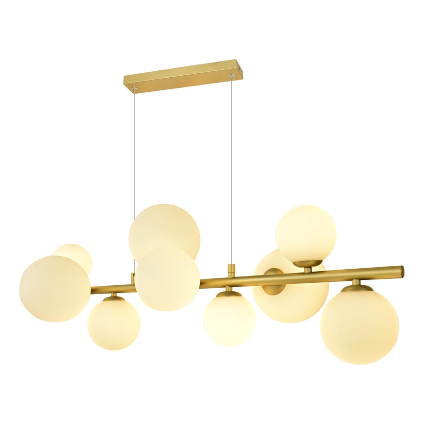 Brilagi - LED luster na sajli MILLA 10xG9/3W/230V zlatna/bela