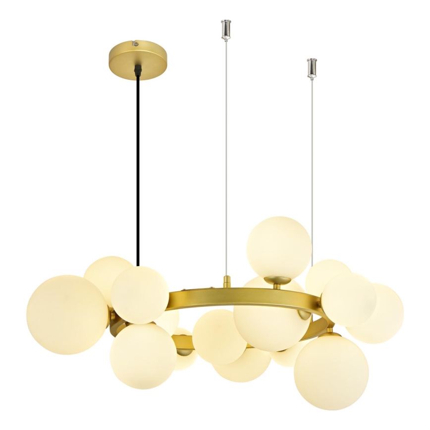 Brilagi - LED luster na sajli MILLA 15xG9/3W/230V zlatna/bela