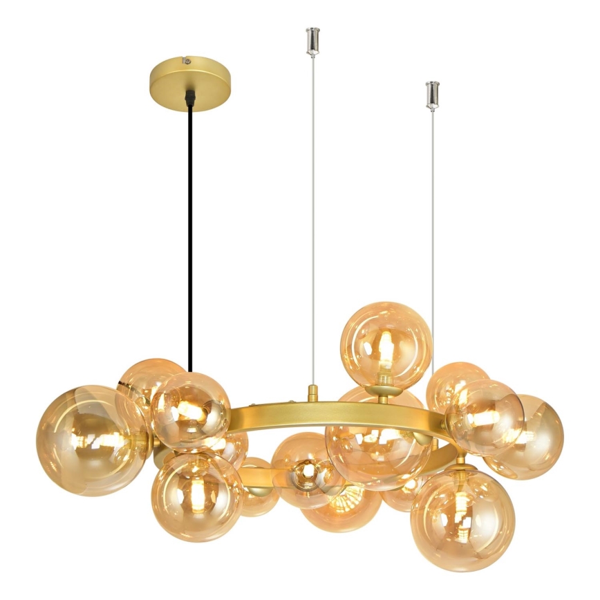 Brilagi - LED luster na sajli MILLA 15xG9/3W/230V zlatna