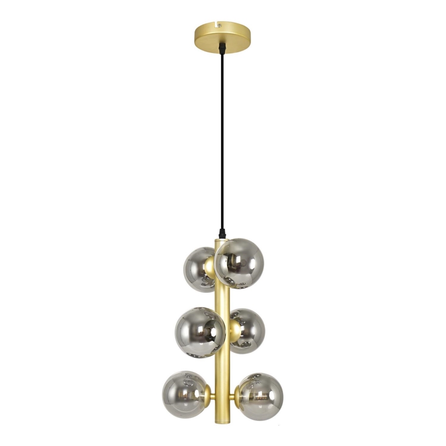 Brilagi - LED luster na sajli MILLA 6xG9/3W/230V zlatna/dimno