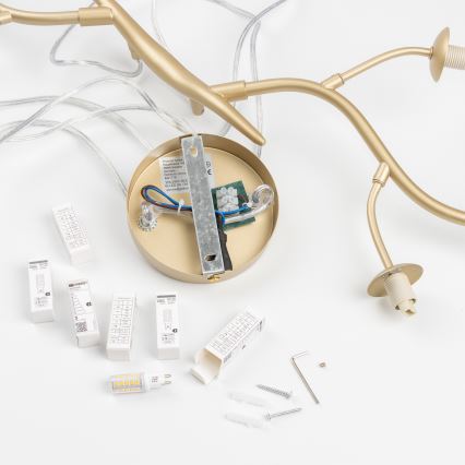 Brilagi - LED luster na sajli MISTEL 6xG9/3W/230V zlatna