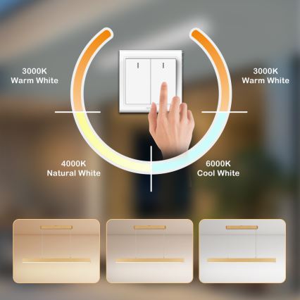 Brilagi - LED luster na sajli SLEEKLINE LED/40W/230V 3000/4500/6000K dekor hrasta