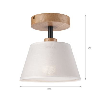Brilagi - LED  Nadgradni luster ANTHONY 1xE14/60W/230V hrast/bela