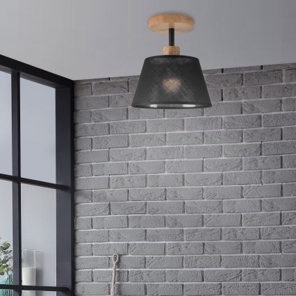 Brilagi - LED  Nadgradni luster ANTHONY 1xE14/60W/230V hrast/crno