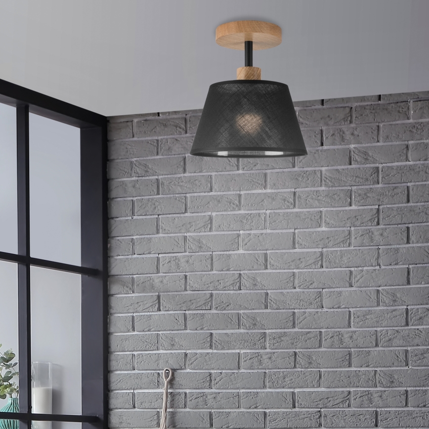 Brilagi - LED  Nadgradni luster ANTHONY 1xE14/60W/230V hrast/crno