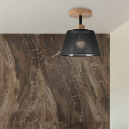 Brilagi - LED  Nadgradni luster ANTHONY 1xE14/60W/230V hrast/crno
