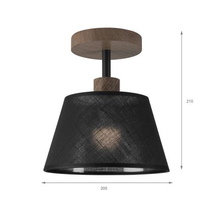 Brilagi - LED  Nadgradni luster ANTHONY 1xE14/60W/230V hrast/crno