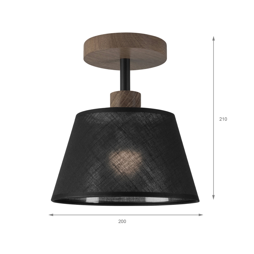 Brilagi - LED  Nadgradni luster ANTHONY 1xE14/60W/230V hrast/crno