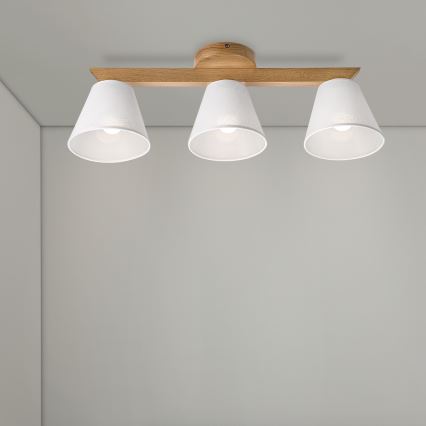 Brilagi - LED  Nadgradni luster ANTHONY 3xE14/40W/230V hrast/bela