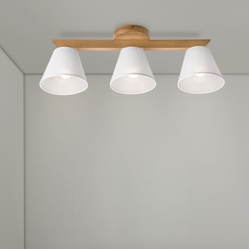 Brilagi - LED  Nadgradni luster ANTHONY 3xE14/40W/230V hrast/bela