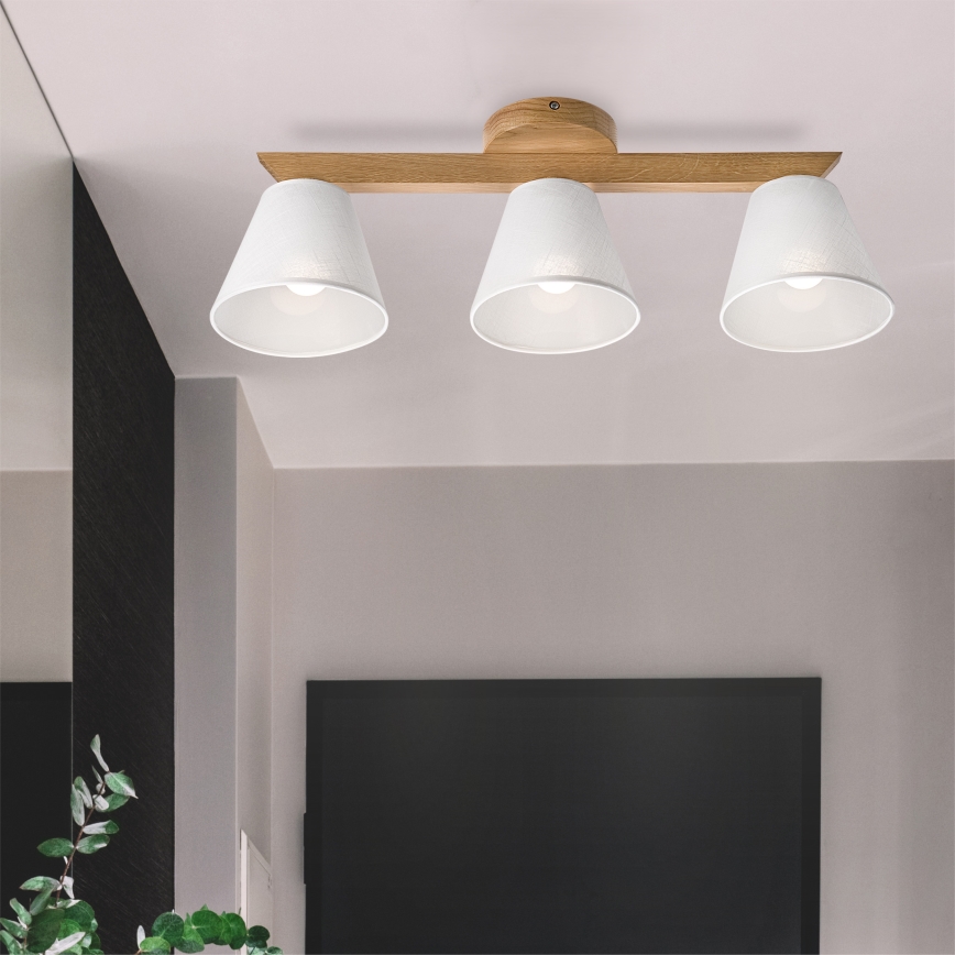Brilagi - LED  Nadgradni luster ANTHONY 3xE14/40W/230V hrast/bela