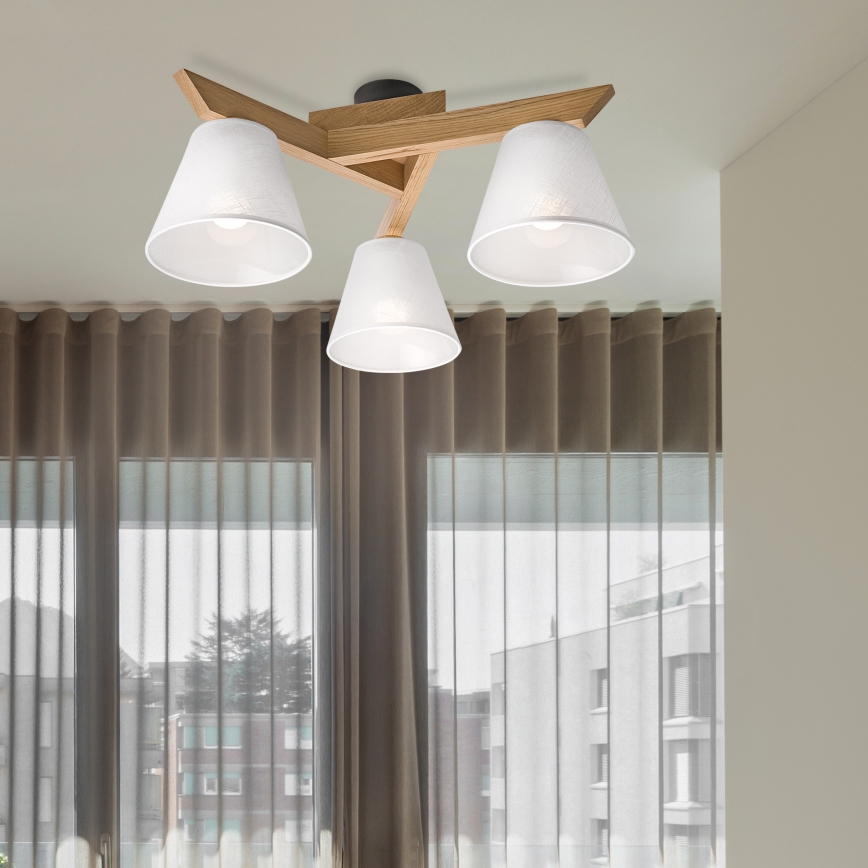Brilagi - LED  Nadgradni luster ANTHONY 3xE14/40W/230V hrast/bela