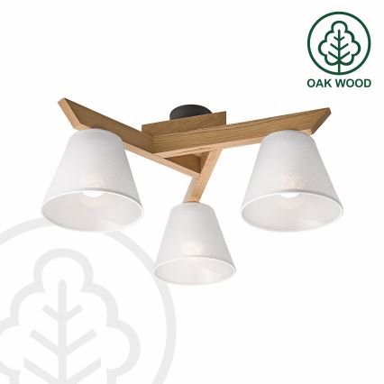 Brilagi - LED  Nadgradni luster ANTHONY 3xE14/40W/230V hrast/bela