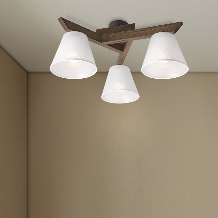 Brilagi - LED  Nadgradni luster ANTHONY 3xE14/40W/230V hrast/bela