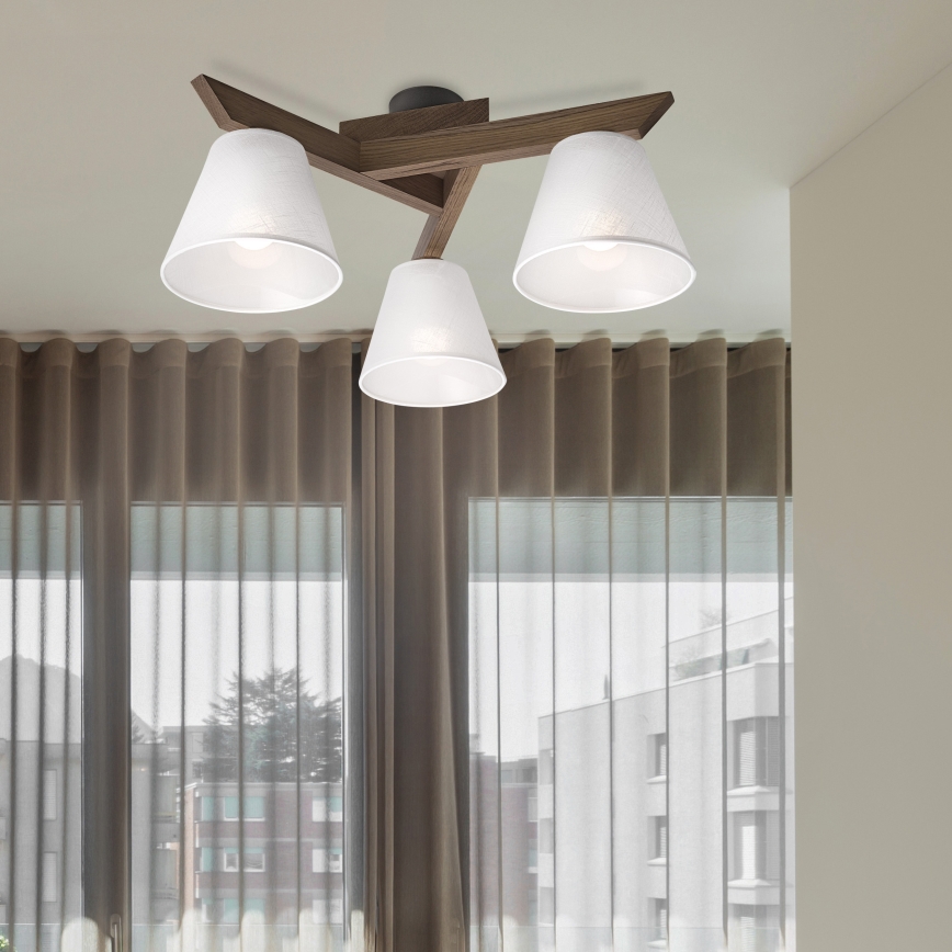 Brilagi - LED  Nadgradni luster ANTHONY 3xE14/40W/230V hrast/bela