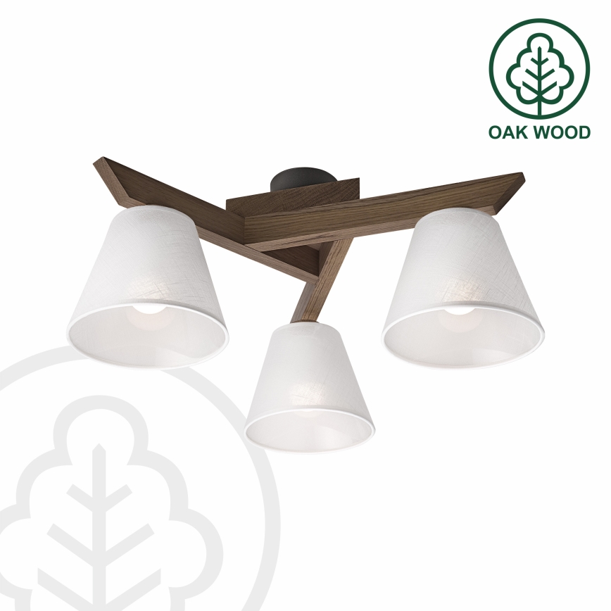 Brilagi - LED  Nadgradni luster ANTHONY 3xE14/40W/230V hrast/bela