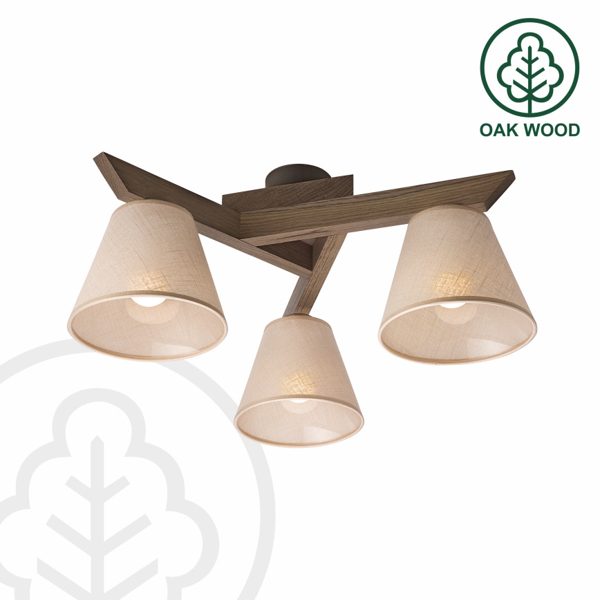 Brilagi - LED  Nadgradni luster ANTHONY 3xE14/40W/230V hrast/bež