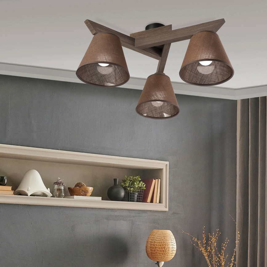 Brilagi - LED  Nadgradni luster ANTHONY 3xE14/40W/230V hrast/braon