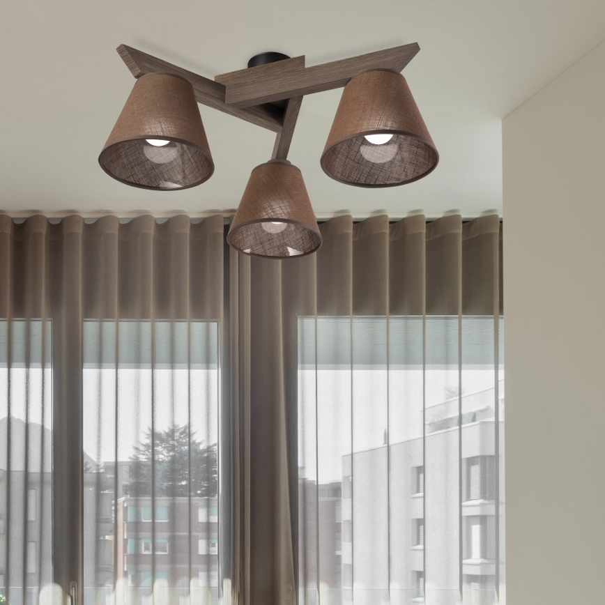 Brilagi - LED  Nadgradni luster ANTHONY 3xE14/40W/230V hrast/braon
