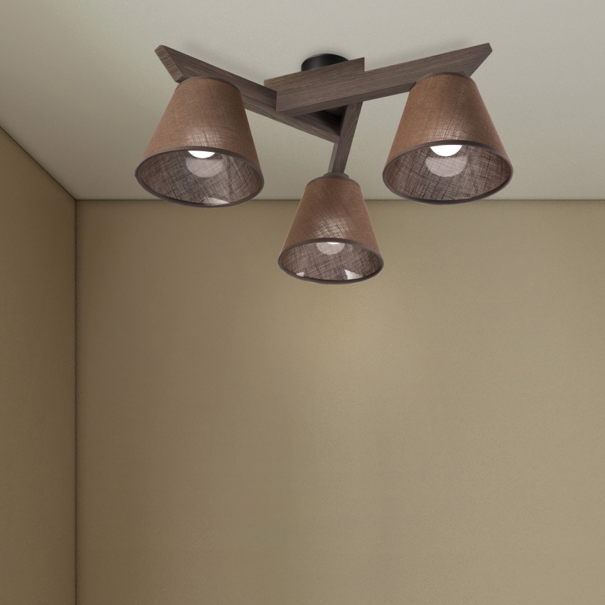 Brilagi - LED  Nadgradni luster ANTHONY 3xE14/40W/230V hrast/braon