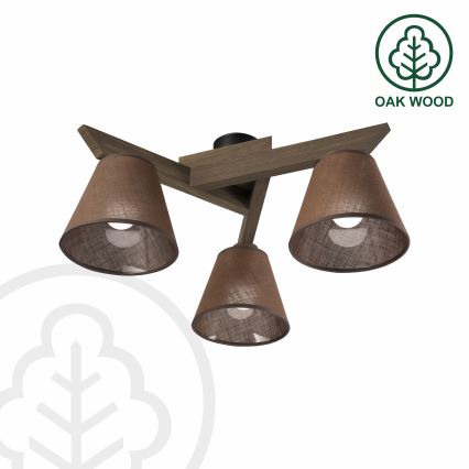 Brilagi - LED  Nadgradni luster ANTHONY 3xE14/40W/230V hrast/braon