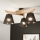 Brilagi - LED  Nadgradni luster ANTHONY 3xE14/40W/230V hrast/crno