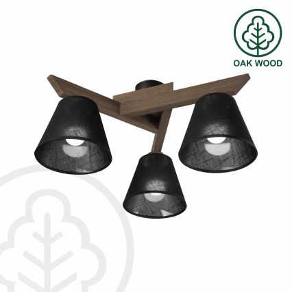 Brilagi - LED  Nadgradni luster ANTHONY 3xE14/40W/230V hrast/crno
