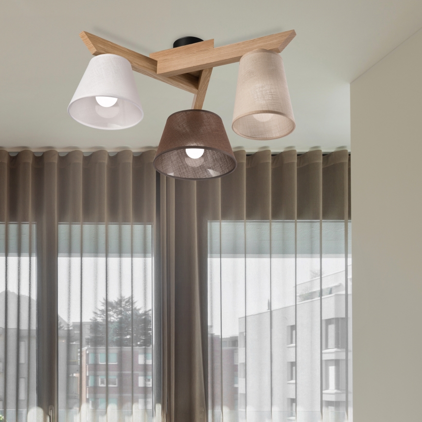 Brilagi - LED  Nadgradni luster ANTHONY 3xE14/40W/230V hrast
