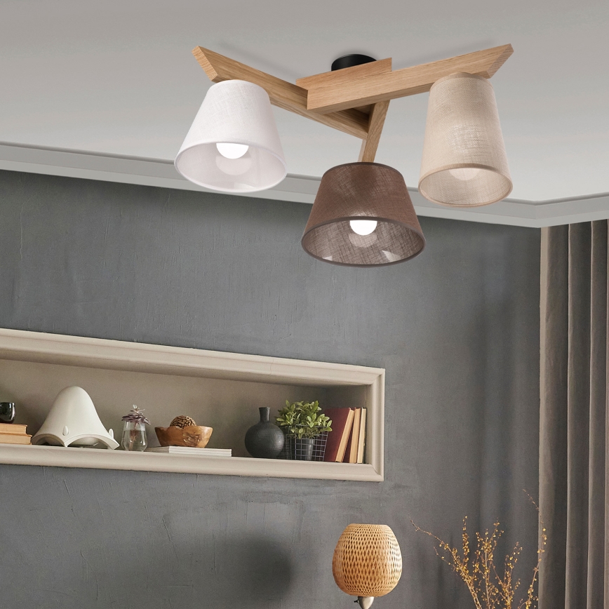 Brilagi - LED  Nadgradni luster ANTHONY 3xE14/40W/230V hrast