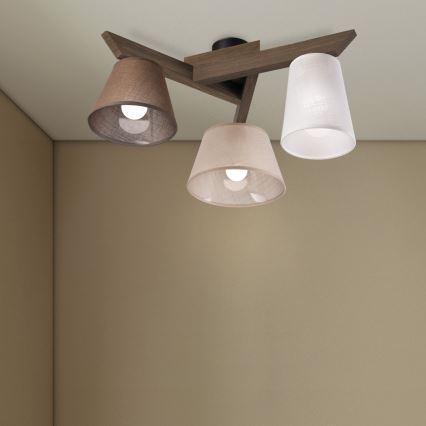 Brilagi - LED  Nadgradni luster ANTHONY 3xE14/40W/230V hrast