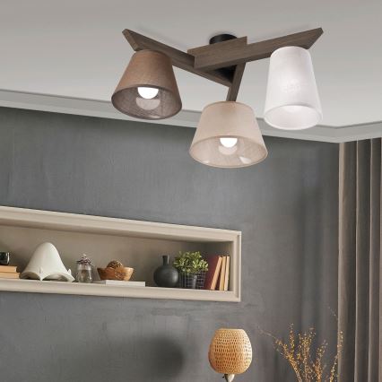 Brilagi - LED  Nadgradni luster ANTHONY 3xE14/40W/230V hrast