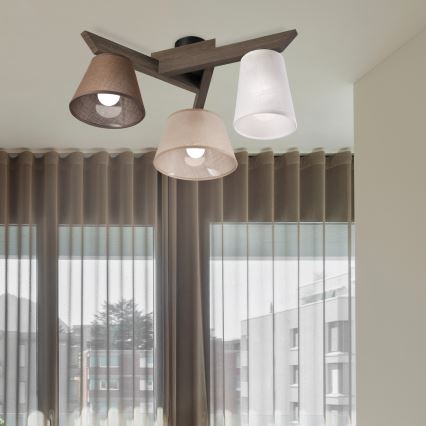 Brilagi - LED  Nadgradni luster ANTHONY 3xE14/40W/230V hrast