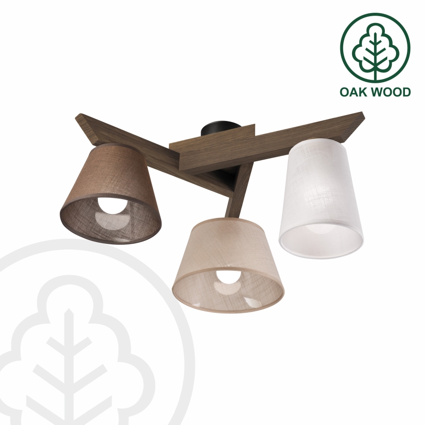 Brilagi - LED  Nadgradni luster ANTHONY 3xE14/40W/230V hrast