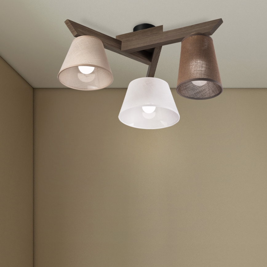 Brilagi - LED  Nadgradni luster ANTHONY 3xE14/40W/230V hrast