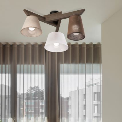 Brilagi - LED  Nadgradni luster ANTHONY 3xE14/40W/230V hrast