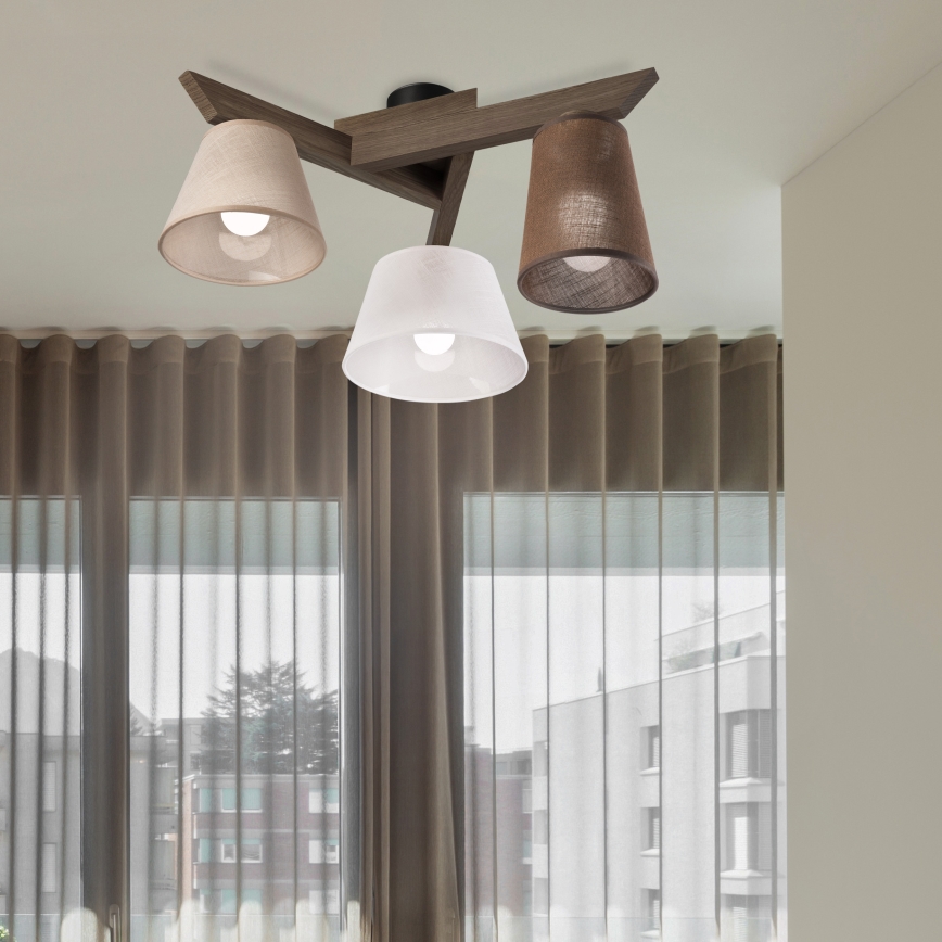 Brilagi - LED  Nadgradni luster ANTHONY 3xE14/40W/230V hrast