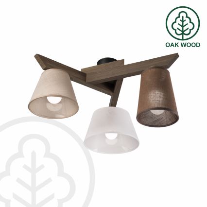Brilagi - LED  Nadgradni luster ANTHONY 3xE14/40W/230V hrast