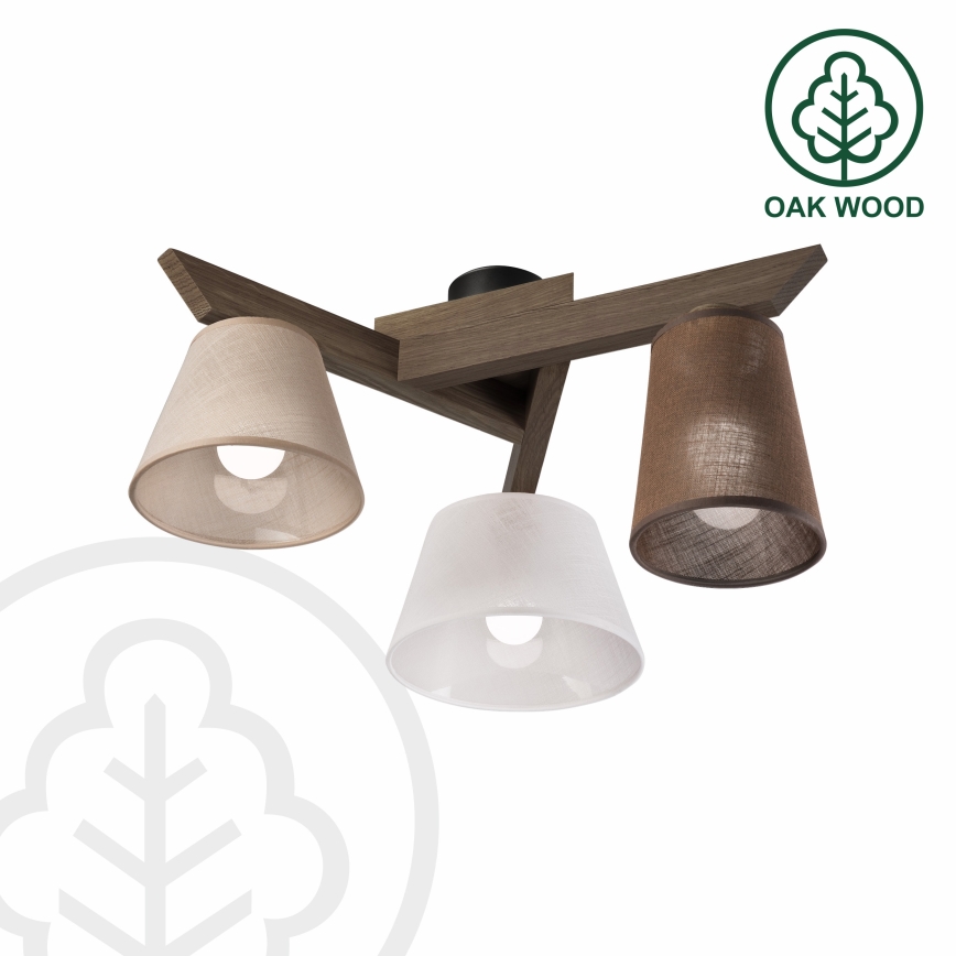 Brilagi - LED  Nadgradni luster ANTHONY 3xE14/40W/230V hrast