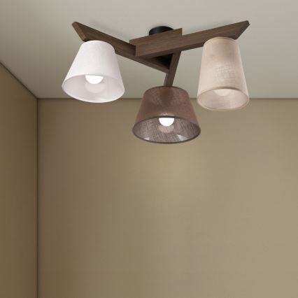 Brilagi - LED  Nadgradni luster ANTHONY 3xE14/40W/230V hrast