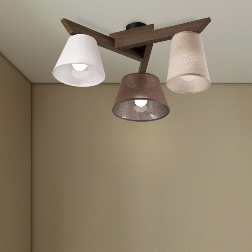 Brilagi - LED  Nadgradni luster ANTHONY 3xE14/40W/230V hrast