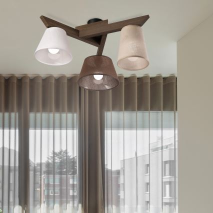 Brilagi - LED  Nadgradni luster ANTHONY 3xE14/40W/230V hrast