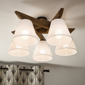 Brilagi - LED  Nadgradni luster ANTHONY 5xE14/40W/230V hrast/bela