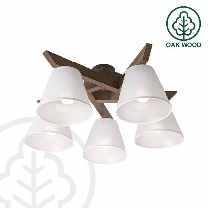 Brilagi - LED  Nadgradni luster ANTHONY 5xE14/40W/230V hrast/bela