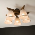 Brilagi - LED  Nadgradni luster ANTHONY 5xE14/40W/230V hrast/bež