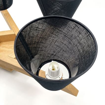 Brilagi - LED  Nadgradni luster ANTHONY 5xE14/40W/230V hrast/crno
