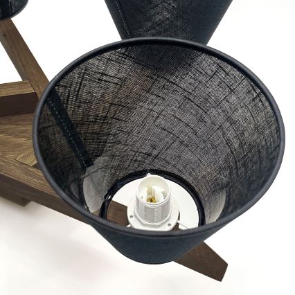 Brilagi - LED  Nadgradni luster ANTHONY 5xE14/40W/230V hrast/crno