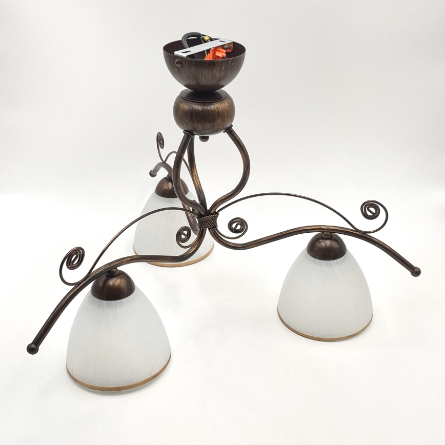 Brilagi - LED Nadgradni luster ANTICO 3xE27/60W/230V bronzana patina