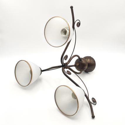 Brilagi - LED Nadgradni luster ANTICO 3xE27/60W/230V bronzana patina