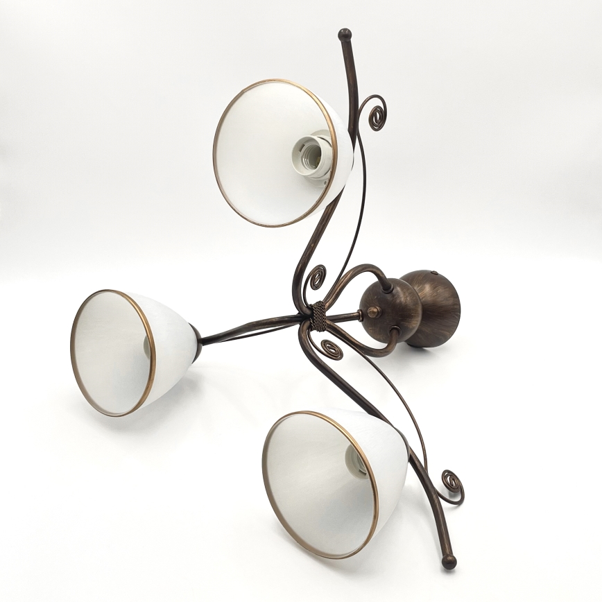 Brilagi - LED Nadgradni luster ANTICO 3xE27/60W/230V bronzana patina